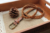 Japanese Mori girl fresh literary national sweet decorative twist braided ladies belt thin belt waist chain