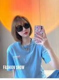 Mi Nai 2023 New Square Large Frame Sunglasses Fashion Douyin Explosive Gradient Color Sunglasses Manufactor Wholesale Sunglasses