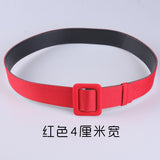 Foreign trade non-porous thin belt ladies all-match simple girdle Korean fashion decorative cloth belt green wide belt