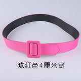 Foreign trade non-porous thin belt ladies all-match simple girdle Korean fashion decorative cloth belt green wide belt