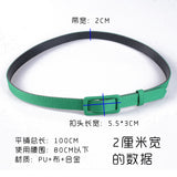 Foreign trade non-porous thin belt ladies all-match simple girdle Korean fashion decorative cloth belt green wide belt