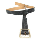 Fashion women's woven pattern PU leather pin buckle belt, casual and versatile decorative skirt women's belt manufacturer