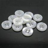 Spot wholesale resin pearl buttons fashion shirt buttons DIY white wide-brimmed buttons wholesale manufacturers wholesale