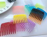 Factory direct sales, children's candy color 9-tooth hair comb DIY low price wholesale. Insert comb. Hair clip