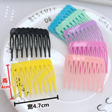 Factory direct sales, children's candy color 9-tooth hair comb DIY low price wholesale. Insert comb. Hair clip
