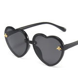 Shiny love children's sunglasses transparent colorful frame shiny sunglasses children play and take pictures glasses
