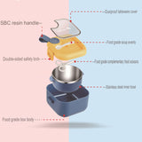 Amazon Hot Selling Direct Supply Children's Going Out Lunch Box Set Stainless Steel Food Supplement Set Children's Going Out Snack Box