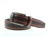 Foreign trade belt 3.5cm wide girl's leisure alloy pin buckle belt alloy printing belt