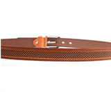 Foreign trade belt 3.5cm wide girl's leisure alloy pin buckle belt alloy printing belt