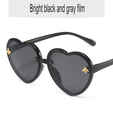 Shiny love children's sunglasses transparent colorful frame shiny sunglasses children play and take pictures glasses