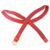 1657 Zodiac Year Red Woven Belt Ladies Fashion Woven Belt Wholesale Women's Belt Fashion