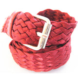 1657 Zodiac Year Red Woven Belt Ladies Fashion Woven Belt Wholesale Women's Belt Fashion