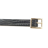Fashion women's woven pattern PU leather pin buckle belt, casual and versatile decorative skirt women's belt manufacturer
