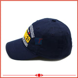 Baseball cap custom logo dark blue cotton baseball cap Dongguan factory custom letter embroidery baseball cap adult