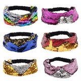 Cross-border supply of goods can be turned over color sequin hairband flip sequin fish scale lady's headband headdress manufacturer's supply