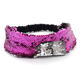 Cross-border supply of goods can be turned over color sequin hairband flip sequin fish scale lady's headband headdress manufacturer's supply
