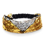 Cross-border supply of goods can be turned over color sequin hairband flip sequin fish scale lady's headband headdress manufacturer's supply