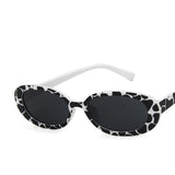 European and American Trendy Cow Color Small Frame Sunglasses 5192 Fashion Oval Stripe Color Sunglasses Cross-border Sunglasses