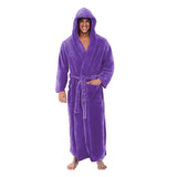 2021 European and American Amazon hot style autumn and winter large-size bathrobe long-sleeved high-quality double-sided fleece thickened nightgown