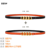 Women's Belt Ladies Decoration With Coat Skirt Dress Shirt Suit Sweater Belt Narrow Waist Thin Girdle Female