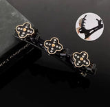 F134 new headdress side clip female autumn net red side temperament rhinestone double layer word clip bangs clip hair clip hair accessories