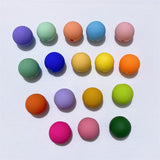 Acrylic Rubber Paint 16MM Straight Hole Round Beads Loose Beads Beads DIY Vibrating Explosive Style Rubber Band Shoes Bag Clothing Accessories