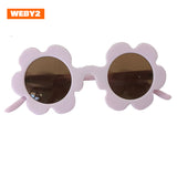 Two circles 2023 new flower frame ladies sunglasses fashion street shooting travel adult cute dress up sunglasses