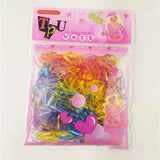 Korean version of children's non-harmful hair color rubber band bag disposable rubber band children's hair tie rubber band one yuan wholesale