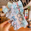 Tfq009-1# blue plaid bow hairband 10 pieces set