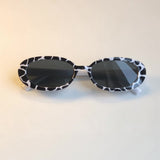 European and American Trendy Cow Color Small Frame Sunglasses 5192 Fashion Oval Stripe Color Sunglasses Cross-border Sunglasses