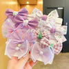 Tfq013-7# light purple floral hair band 10-piece set
