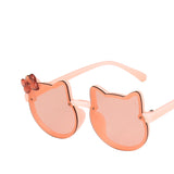 Anti-UV Sunshade Butterfly Cat Sunglasses Princess Baby Children's Glasses Girls Cute Cat Ears Sunglasses
