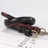 Belt women's fashion commuting all-match imitation leather PU leather casual decoration retro copper pin buckle trendy women's belt wholesale