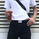 New Simple Men's Belt Wholesale All-match Trendy Pants Belt Casual Korean Style Student Personality Fashion Pants Belt Men