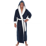 2021 European and American Amazon hot style autumn and winter large-size bathrobe long-sleeved high-quality double-sided fleece thickened nightgown