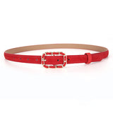 Pigskin retro small belt women's black all-match fashion with skirt jeans belt thin ins wind belt ladies