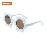 Two circles 2023 new flower frame ladies sunglasses fashion street shooting travel adult cute dress up sunglasses