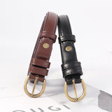 Belt women's fashion commuting all-match imitation leather PU leather casual decoration retro copper pin buckle trendy women's belt wholesale