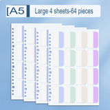 Label paper writable index sticker classification transparent label sticky note sticker Morandi color loose-leaf classification sticker