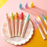 10mm macaron 8-color liquid chalk set children's graffiti erasable blackboard sticker advertising marker pen