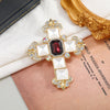 White palace style cross purple