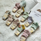 Japanese single Nishimatsu house spring and summer children's socks children's mesh thin section mid-tube socks boat socks one card three pairs of children's socks