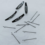 Women's one-word clip independent packaging geometric women's hair clip disc hair braiding tool hair clip one yuan wholesale