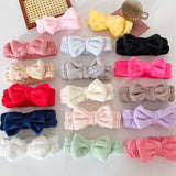 Korean style solid color butterfly end headband washing face female cute wash hair hoop flannel headband hair accessories factory wholesale