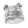 Gray polar bear single hat