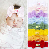 European and American new baby hair accessories soft and comfortable nylon bow headband girls cute princess headband
