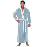 2021 European and American Amazon hot style autumn and winter large-size bathrobe long-sleeved high-quality double-sided fleece thickened nightgown