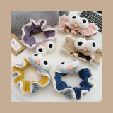 Japanese net red cute soft girl handmade plush hit color big eyes girl face wash hair band funny headdress hair band