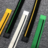 Boys belt young people canvas double ring belt Hong Kong style trend with female students all-match casual sports belt