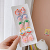 10# duck rainbow plush hairband 10 pieces set opp bag